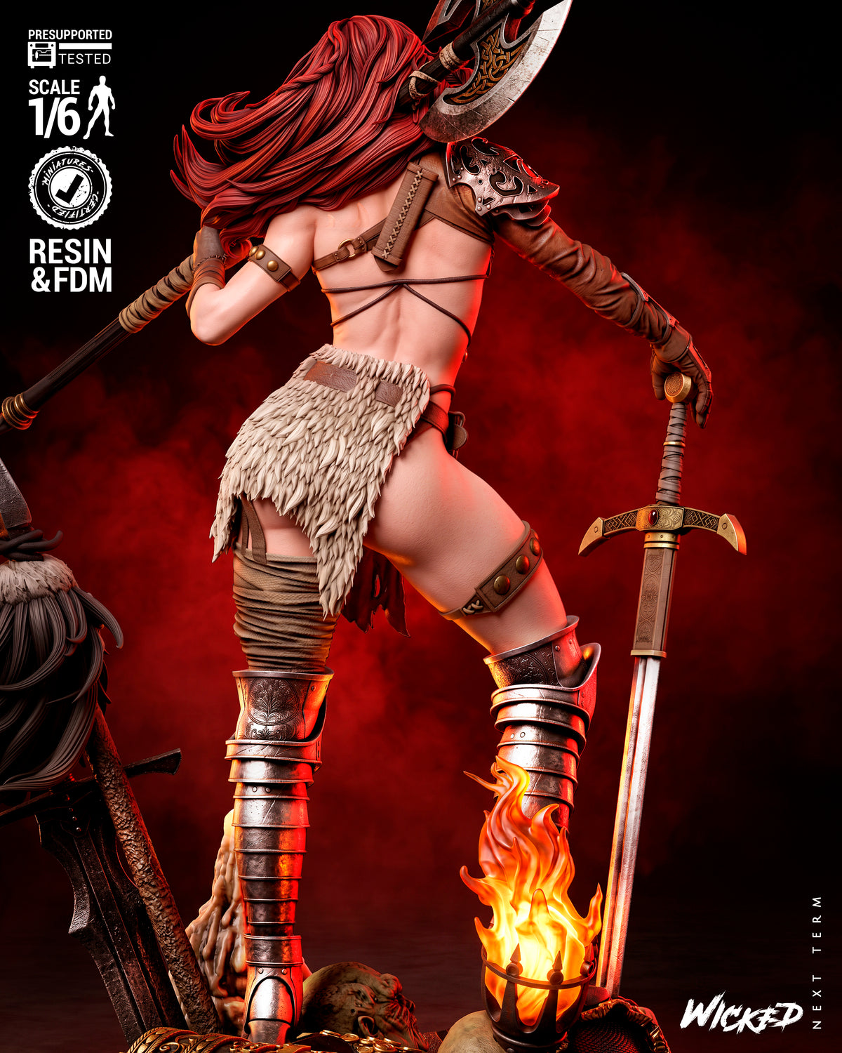 Red Sonja Resin Art (Wicked Studios)