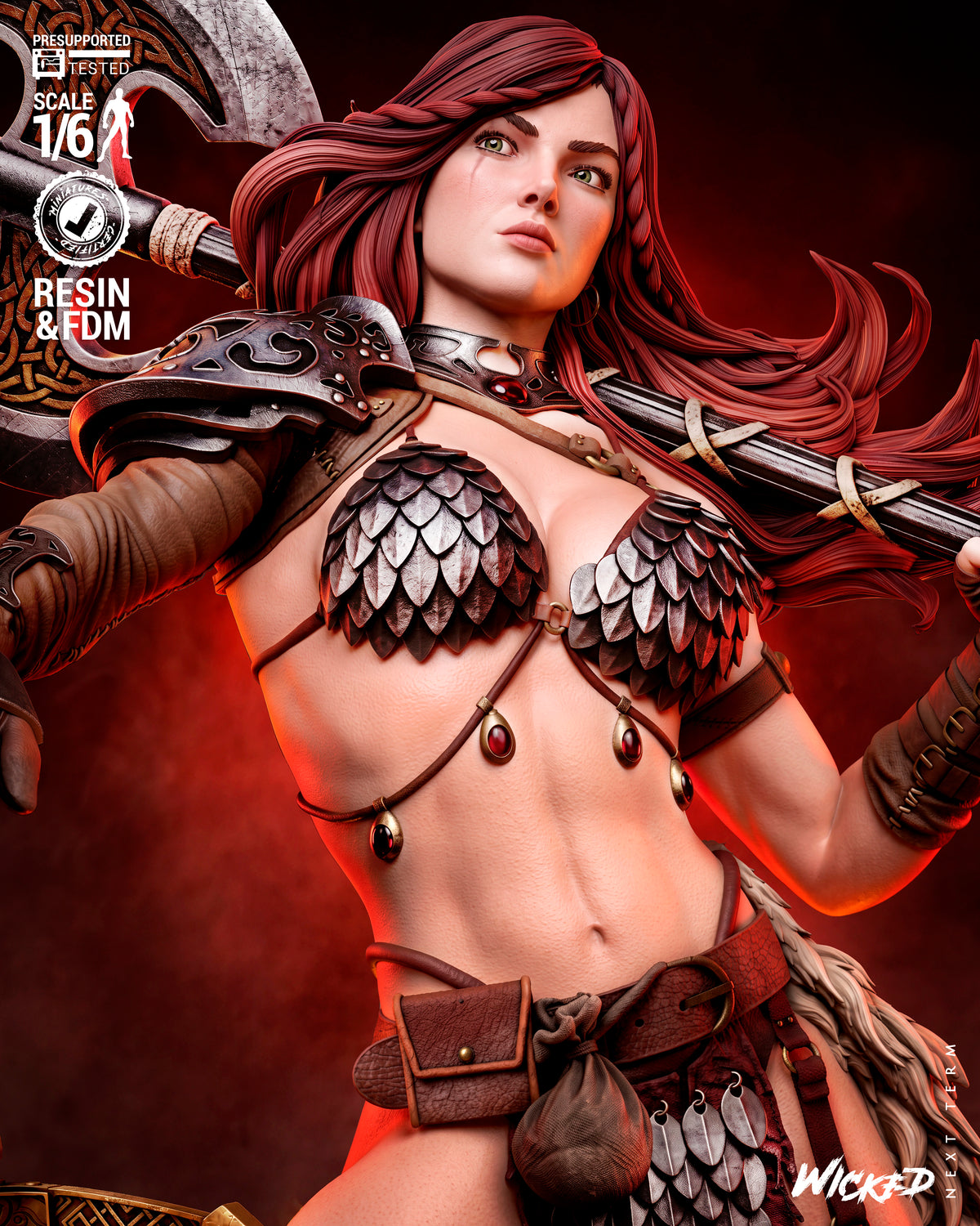 Red Sonja Resin Art (Wicked Studios)