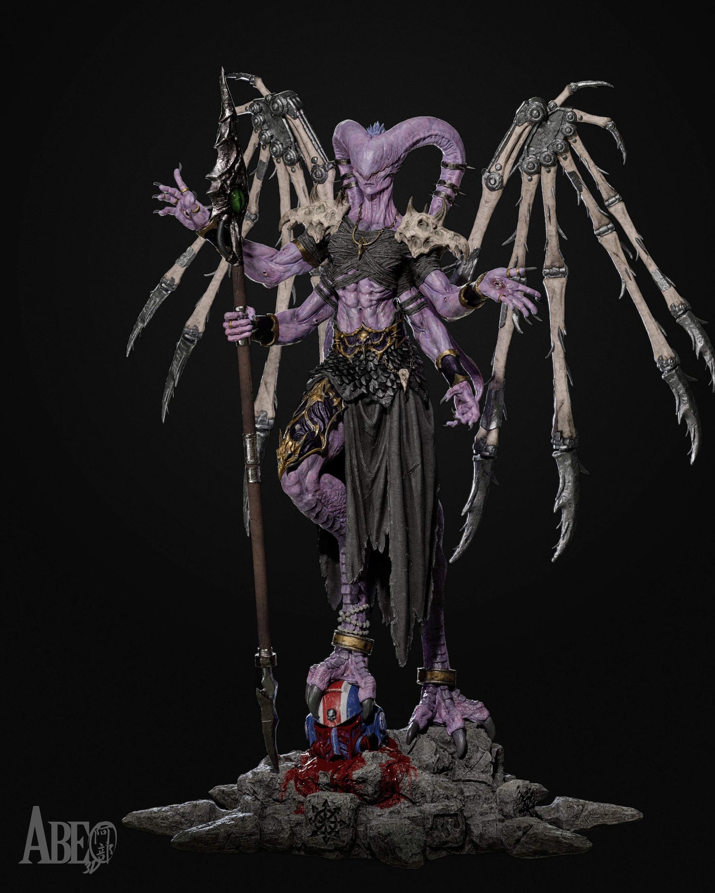 Ninefold Sorcerer Resin Art (Design by Abe3D)