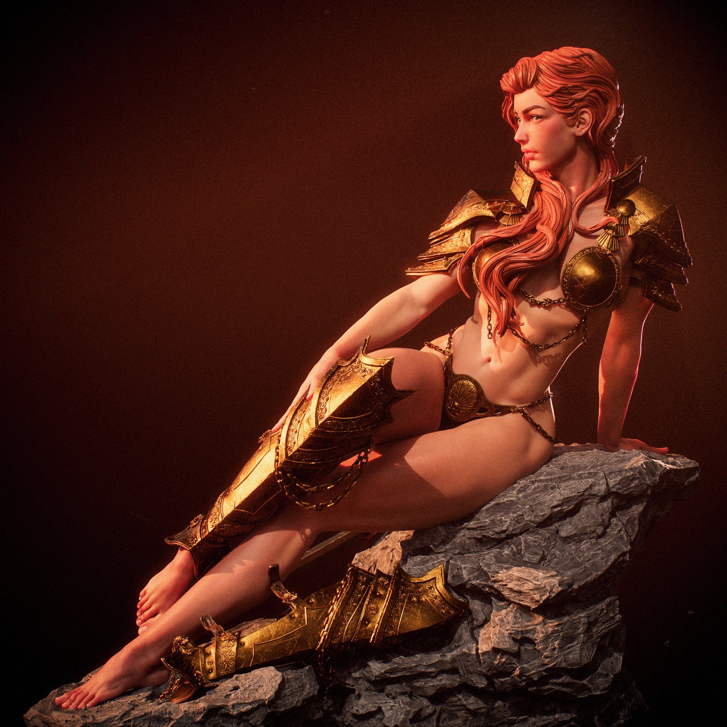 Ember Queen Aurelia Resin Art (Design by CA3D)