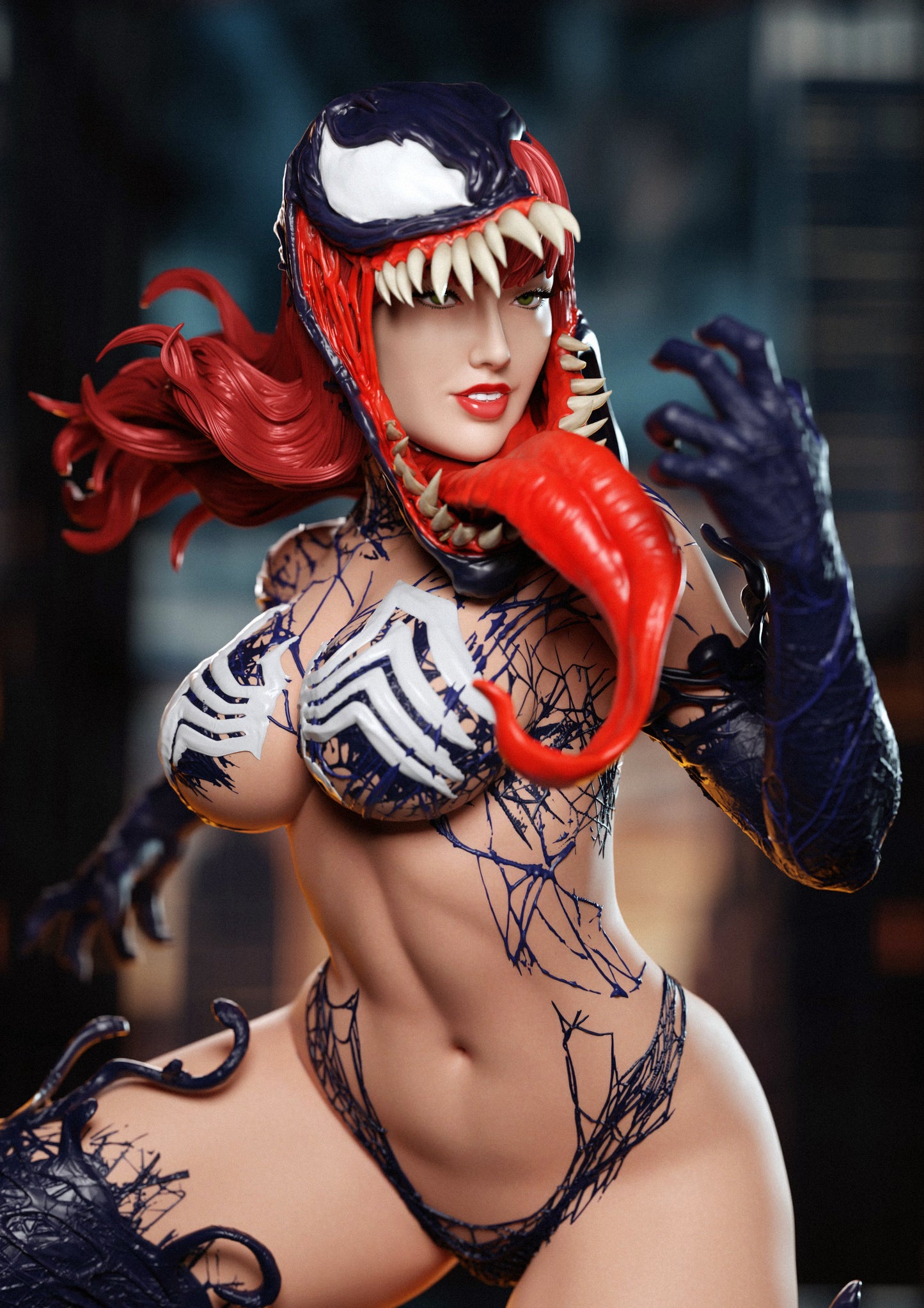 Venomized Mary Jane Resin Fan Art - MTO (Design by Abe3D)