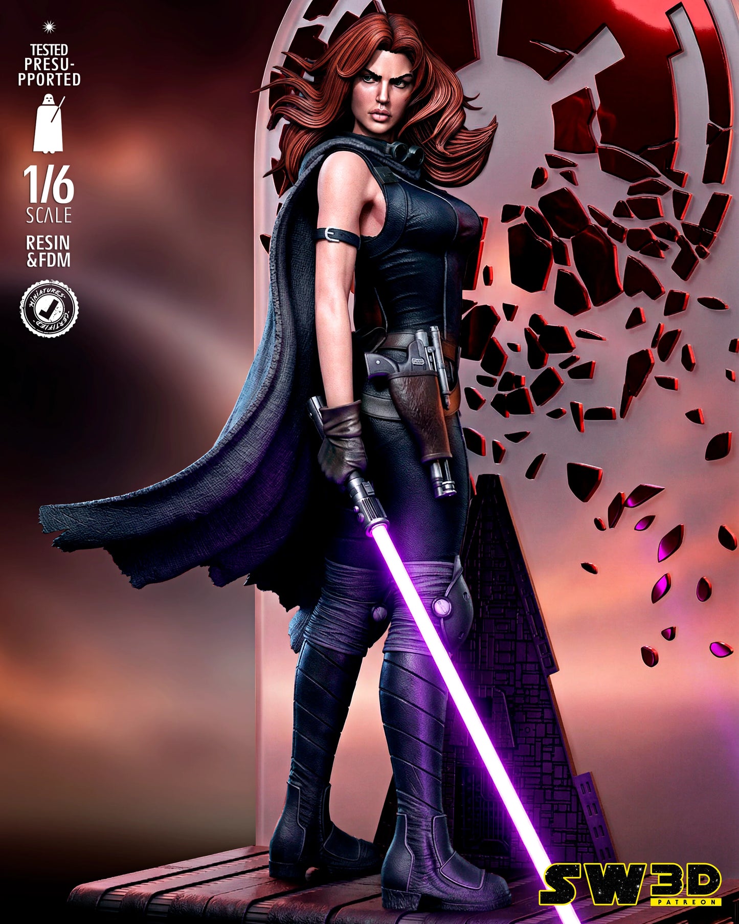 Mara Jade Star Wars Resin Fan Art (Designed by SW3D)