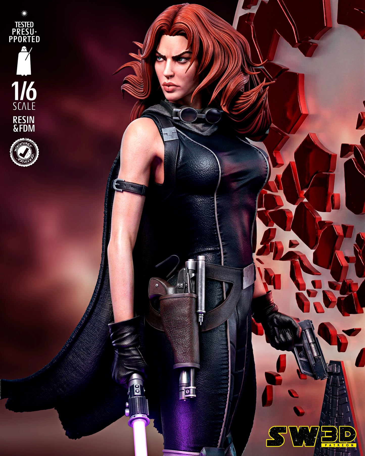 Mara Jade Star Wars Resin Fan Art (Designed by SW3D)