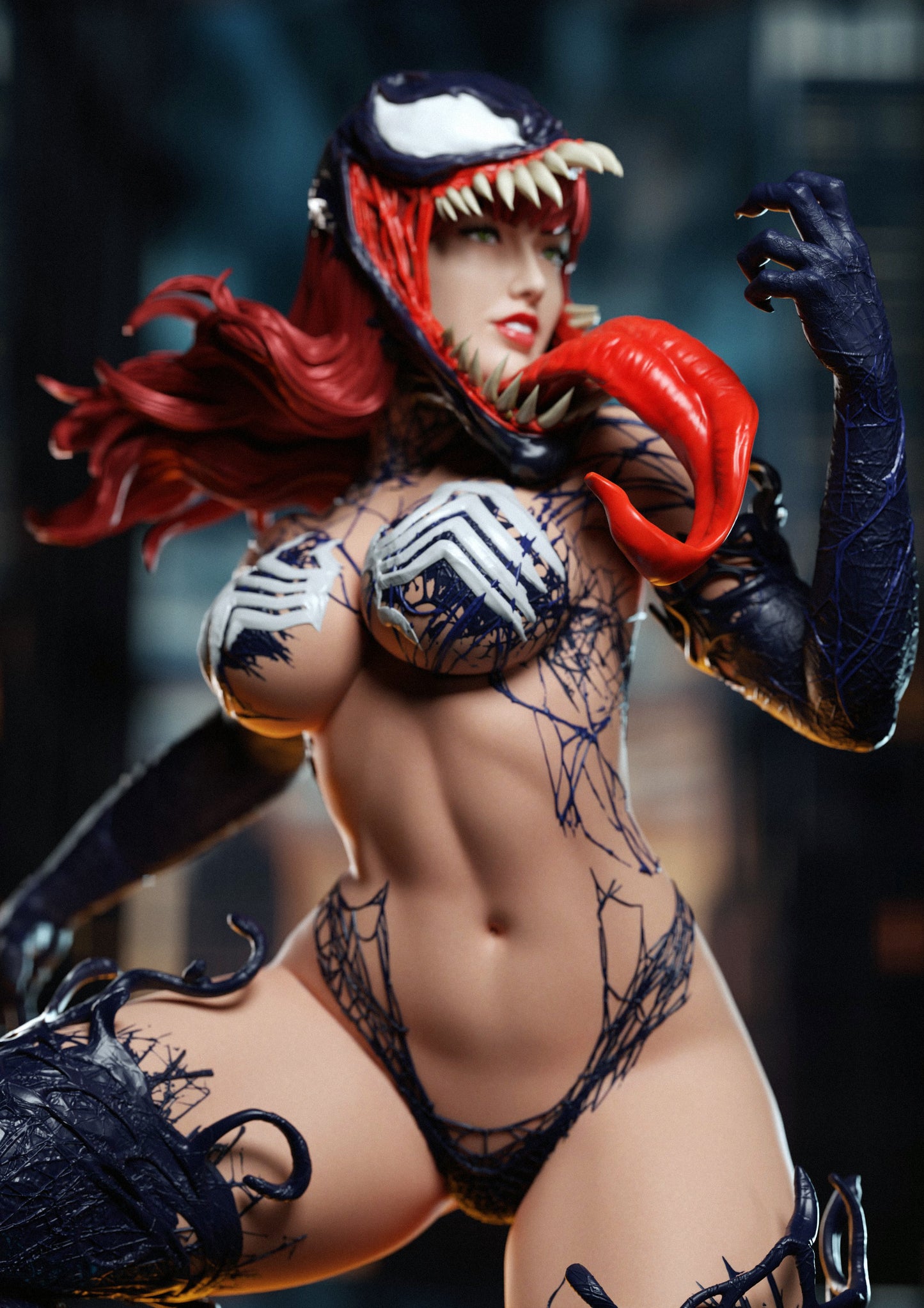 Venomized Mary Jane Resin Fan Art - MTO (Design by Abe3D)