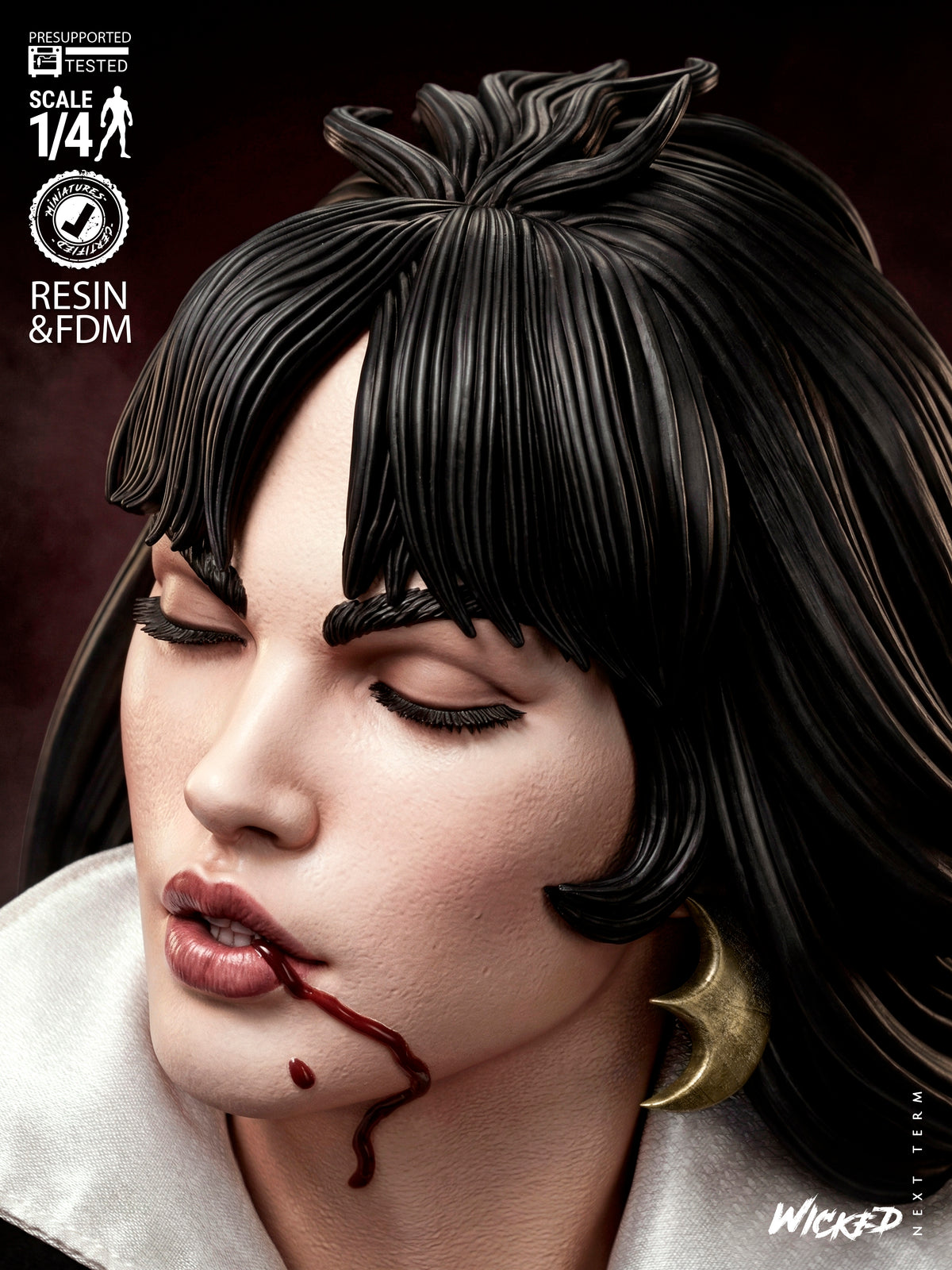 Vampirella Bust Resin Art (B3dserk)