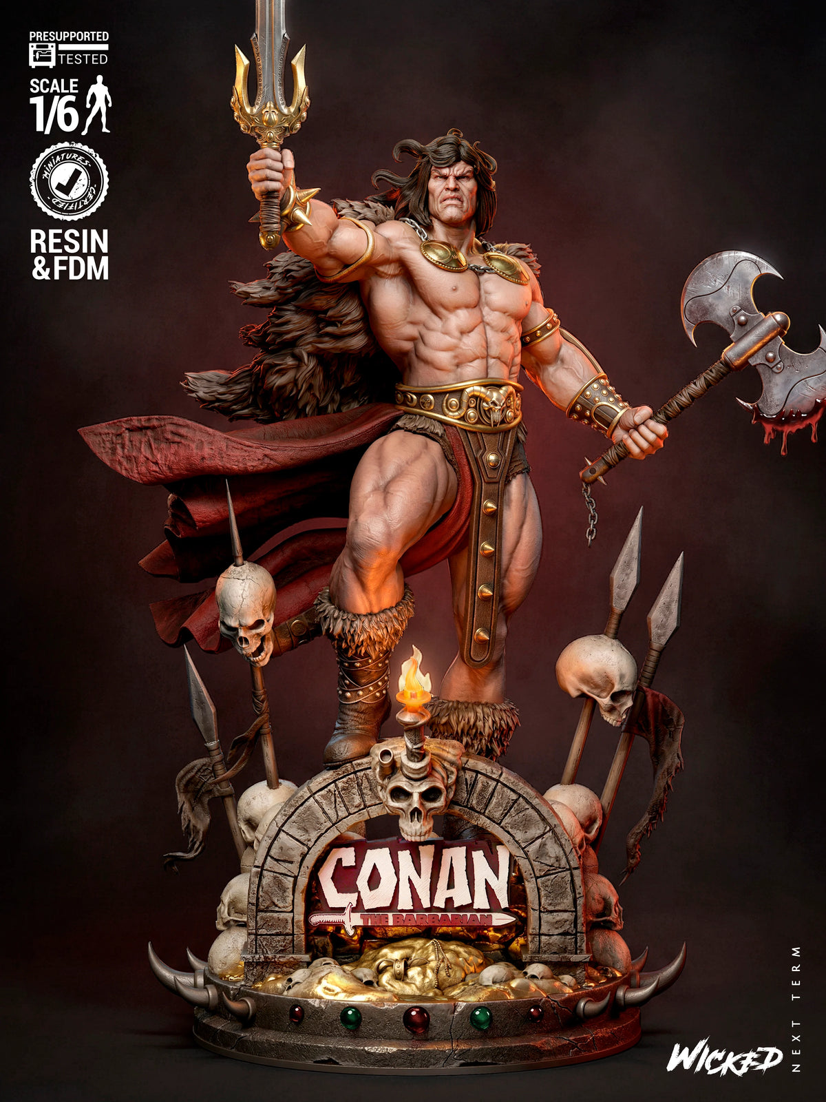 Conan the Barbarian Resin Art (Wicked Studios)