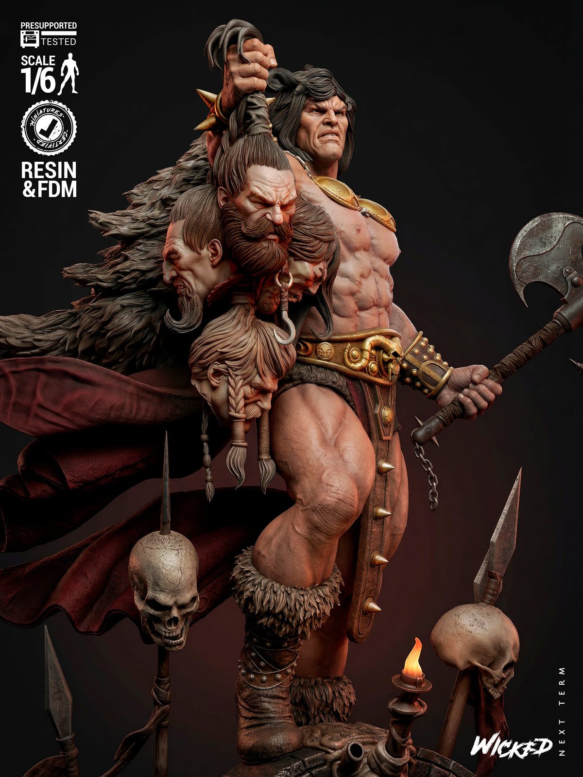 Conan the Barbarian Resin Art (Wicked Studios)