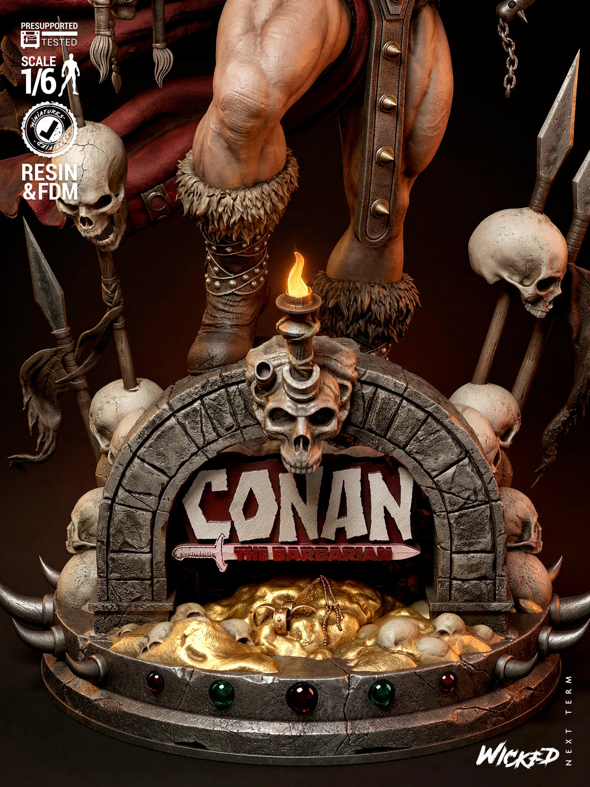 Conan the Barbarian Resin Art (Wicked Studios)