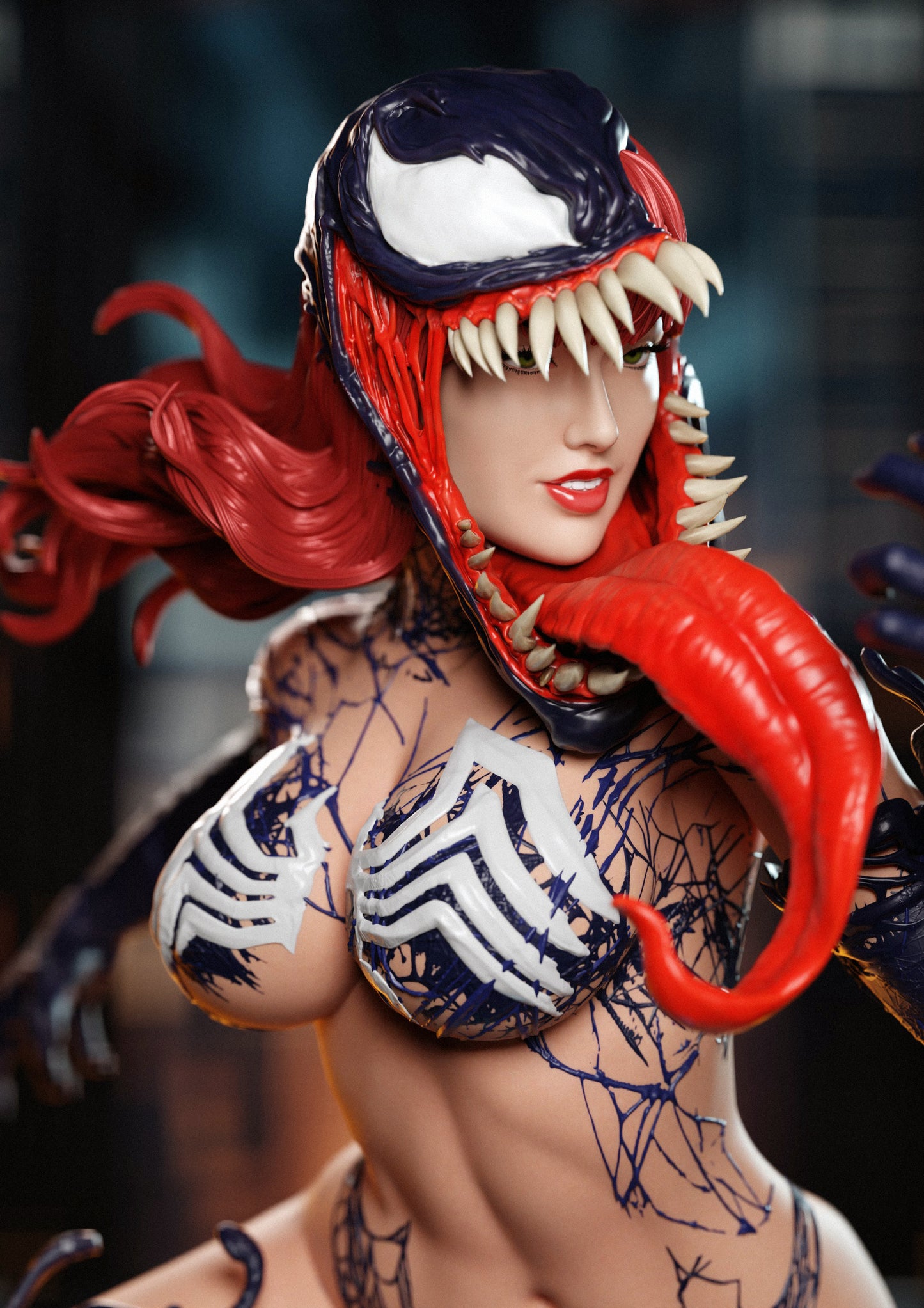 Venomized Mary Jane Resin Fan Art - MTO (Design by Abe3D)
