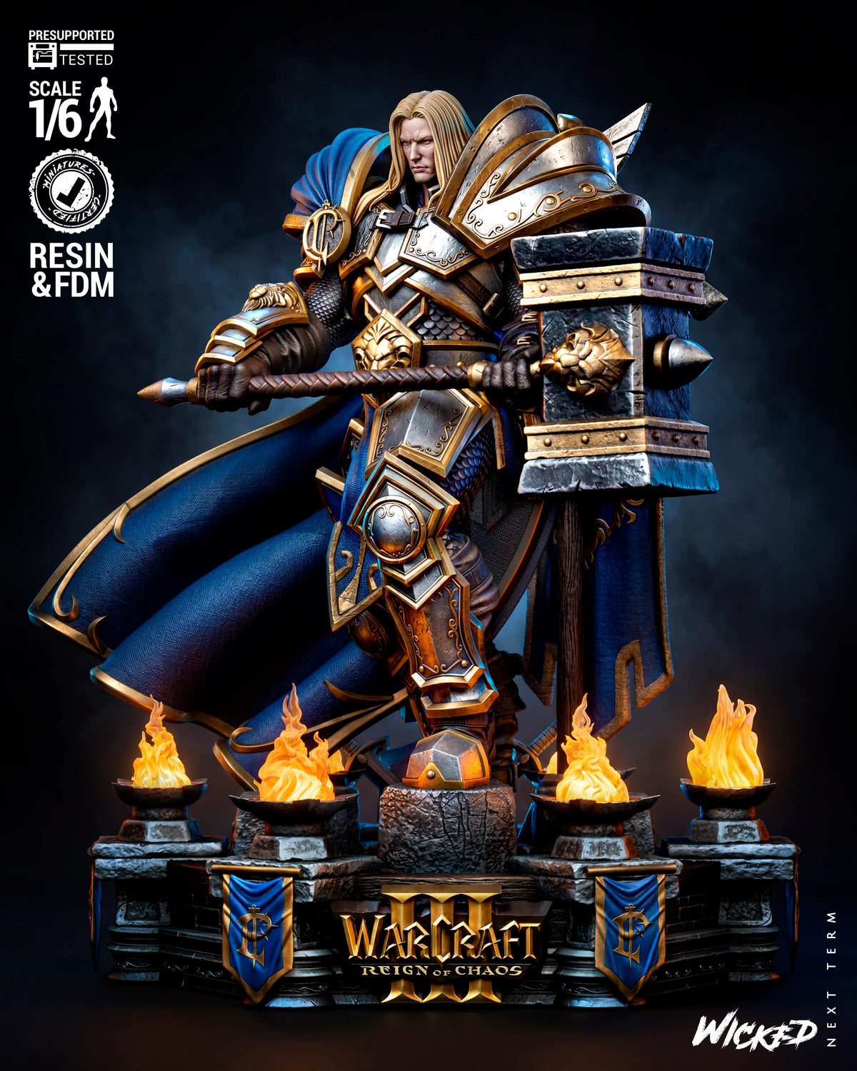 Arthas World of Warcraft Resin Art (Wicked Studios)