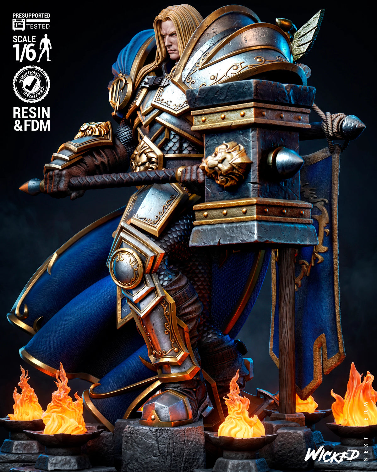 Arthas World of Warcraft Resin Art (Wicked Studios)