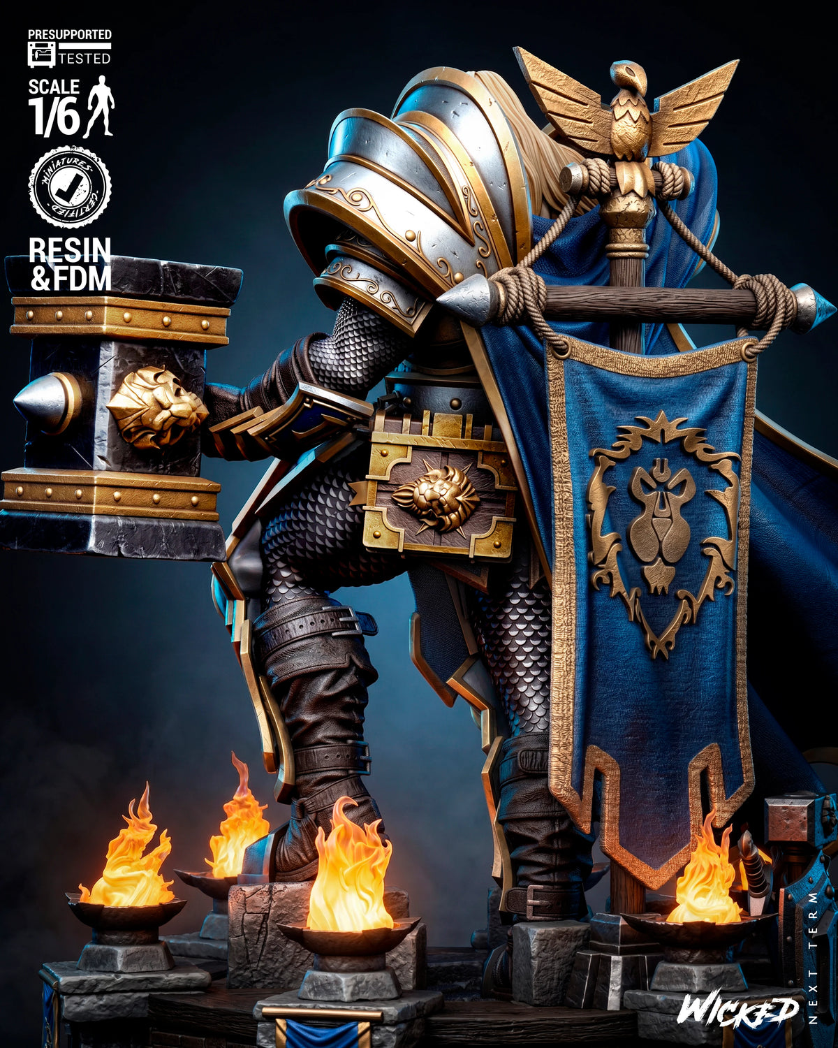 Arthas World of Warcraft Resin Art (Wicked Studios)