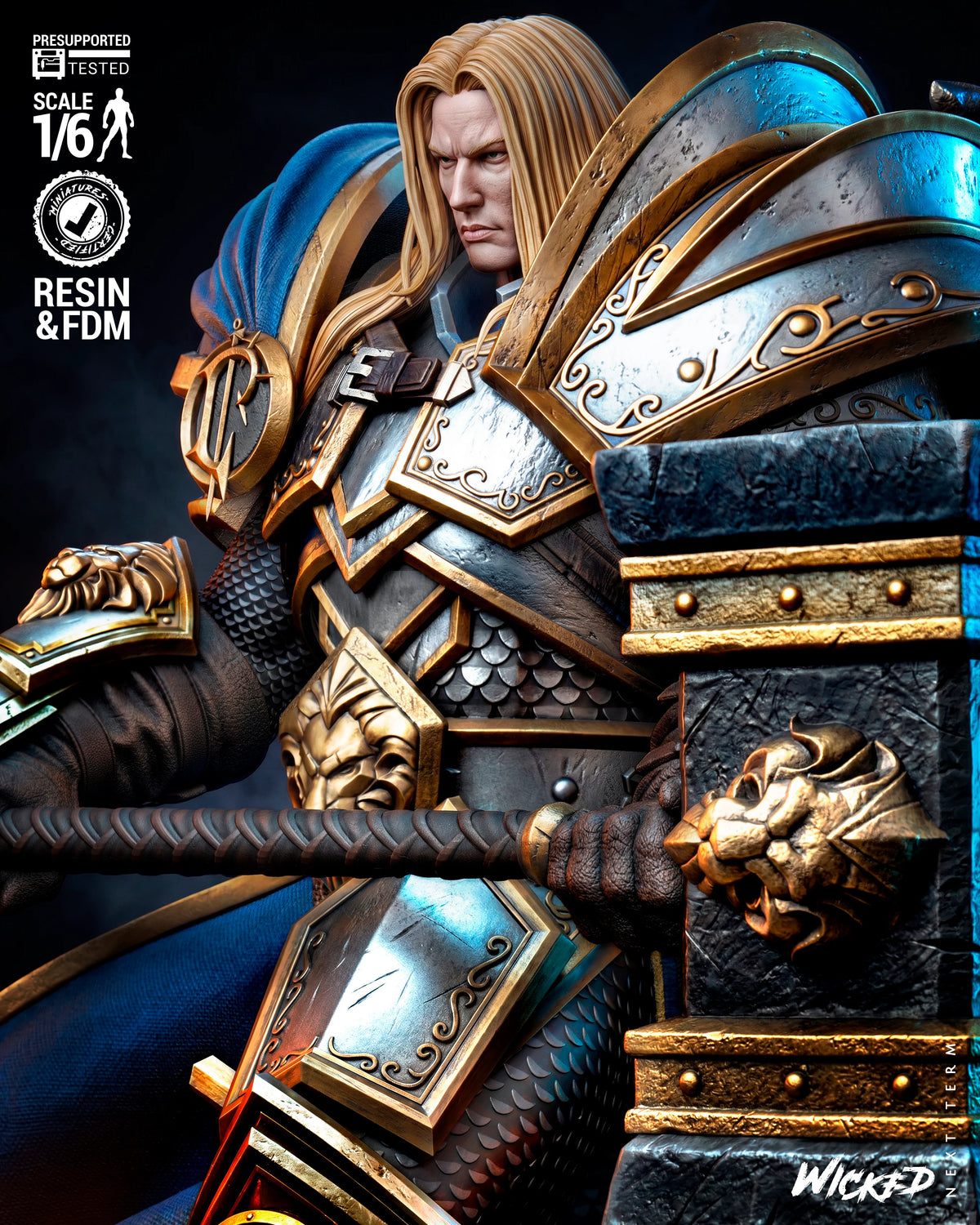Arthas World of Warcraft Resin Art (Wicked Studios)