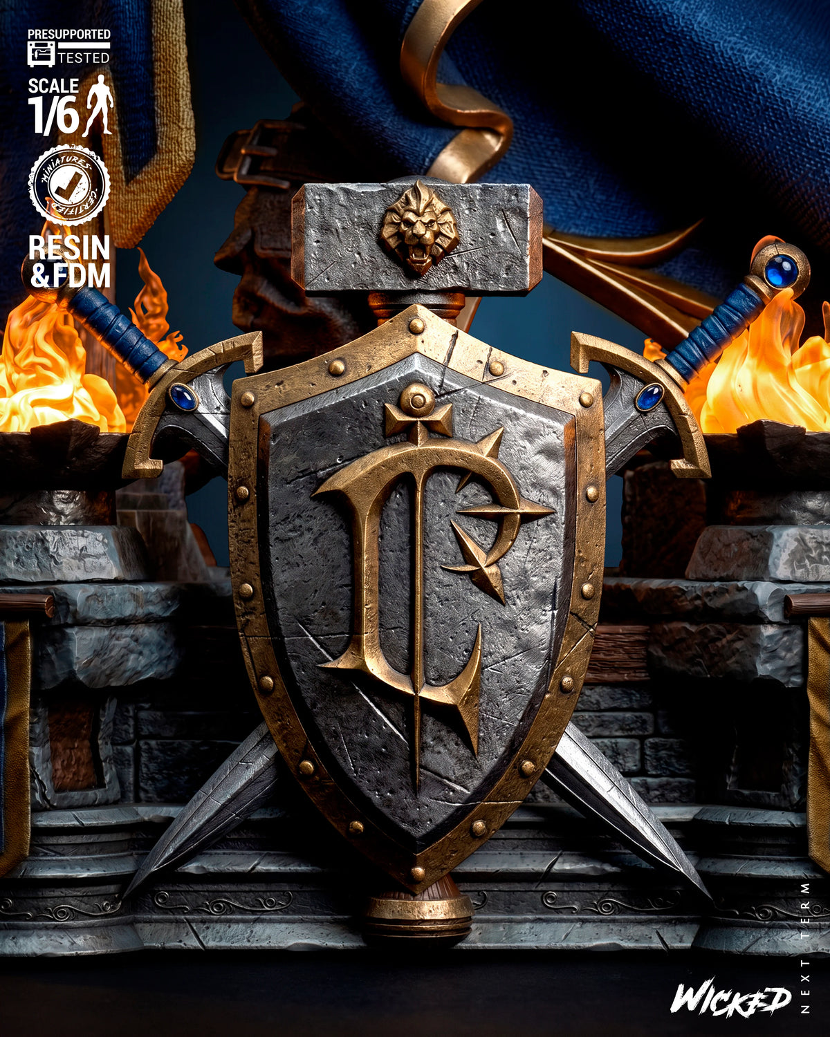 Arthas World of Warcraft Resin Art (Wicked Studios)