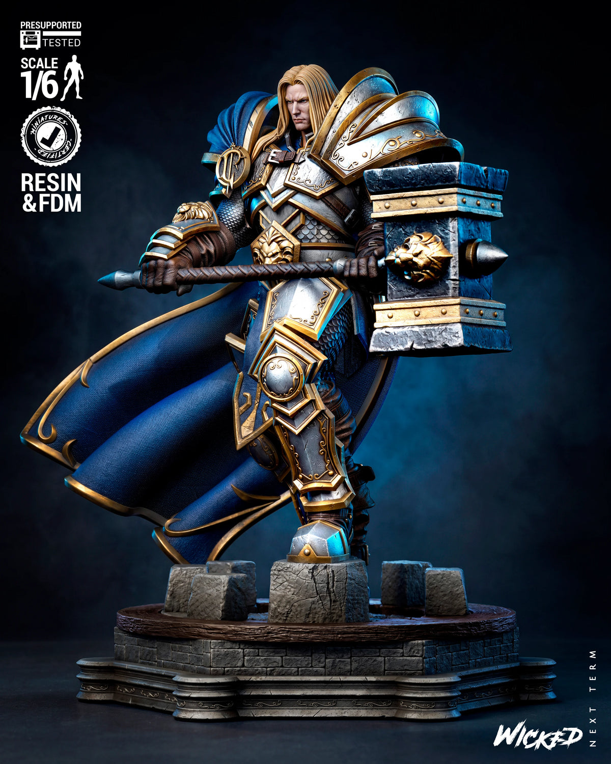 Arthas World of Warcraft Resin Art (Wicked Studios)