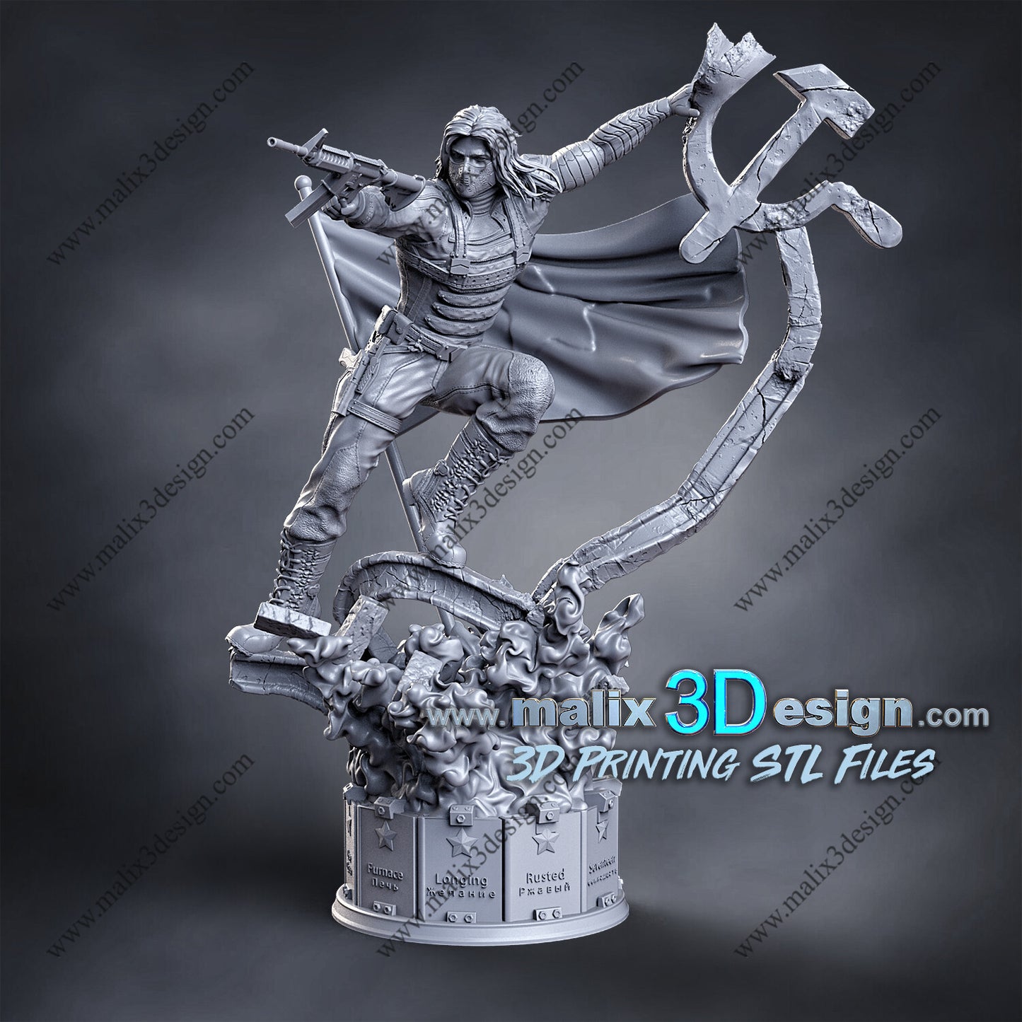 Winter Soldier Resin Fan Art - MTO