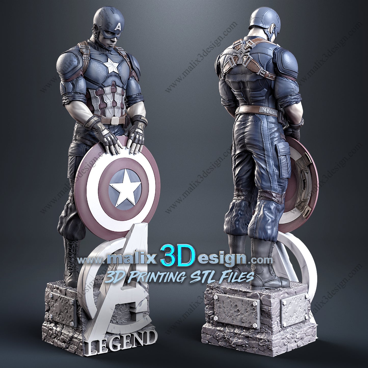 Captain America Resin Fan Art Pro Painted - MTO