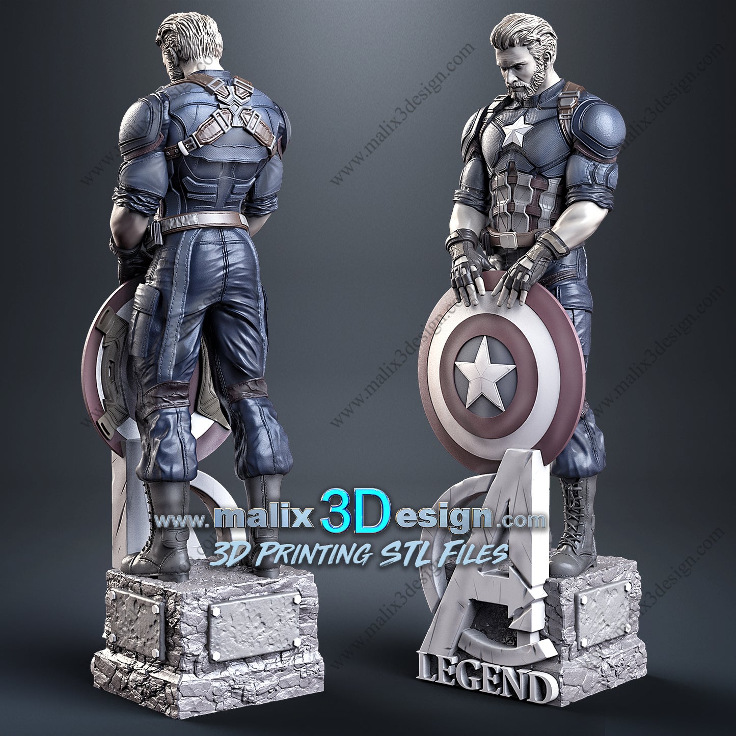 Captain America Resin Fan Art Pro Painted - MTO