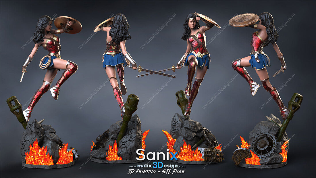 Wonder Woman Sanix Resin Fan Art Pro Painted - MTO