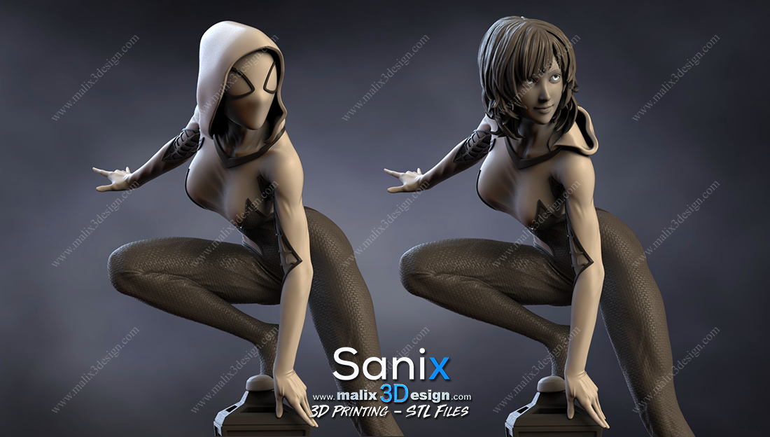 Spider-Gwen Sanix Resin Fan Art Pro Painted - MTO