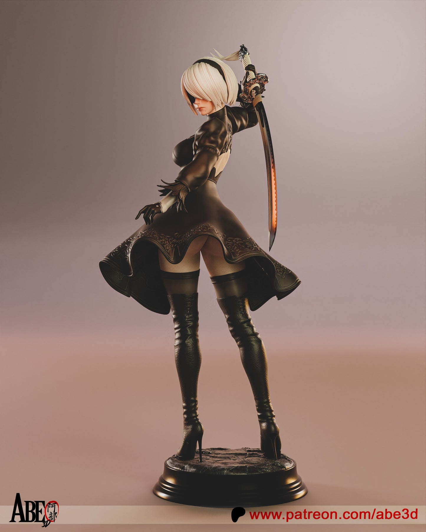 2B YoRHa Resin Fan Art (Design by Abe3D)