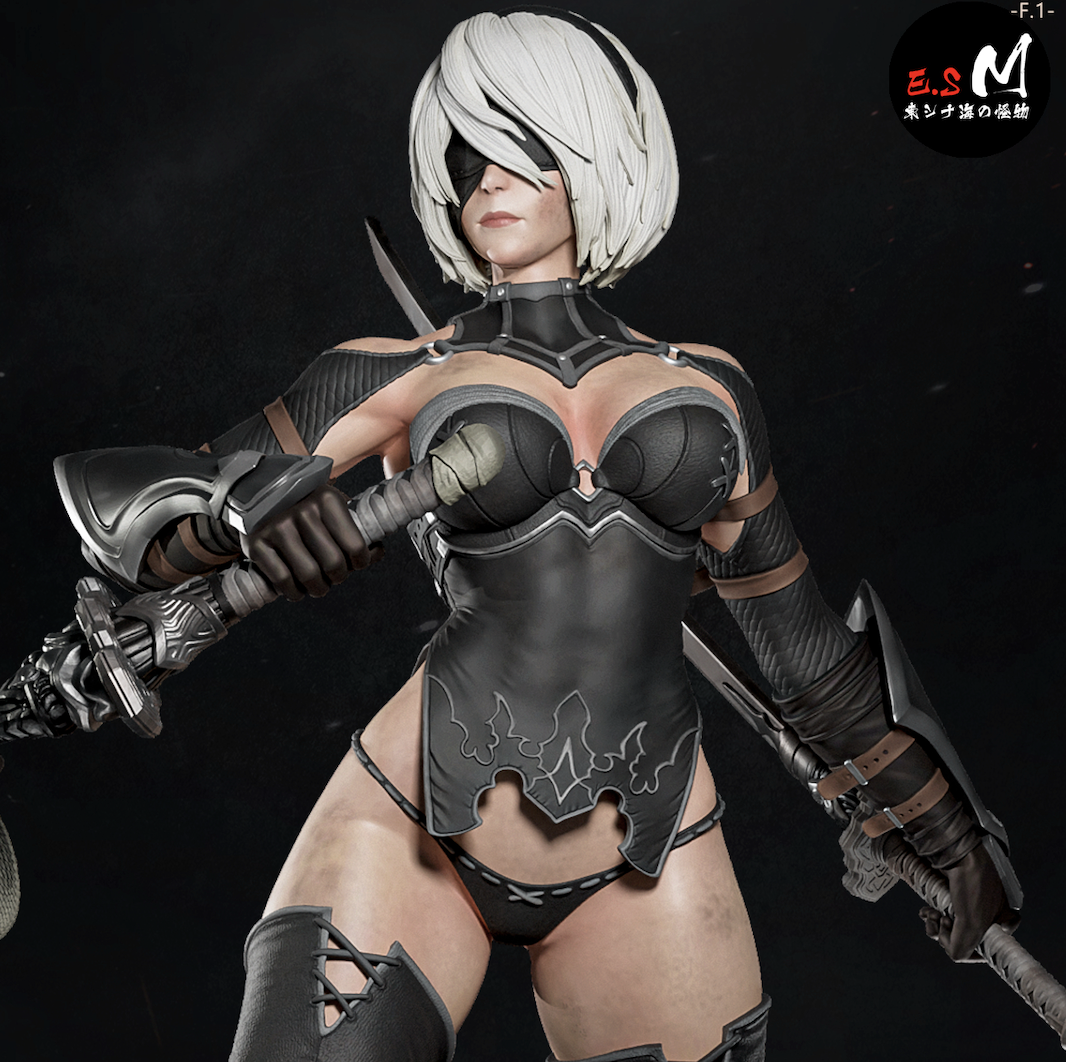 2B/A2 Nier Automata Resin Art (East Sea Monster Version)