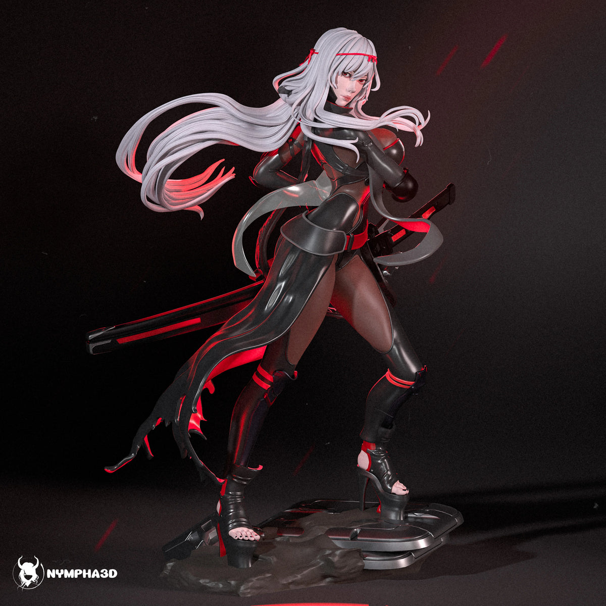 Scarlet Black Shadow Resin Art (Nympha3D)