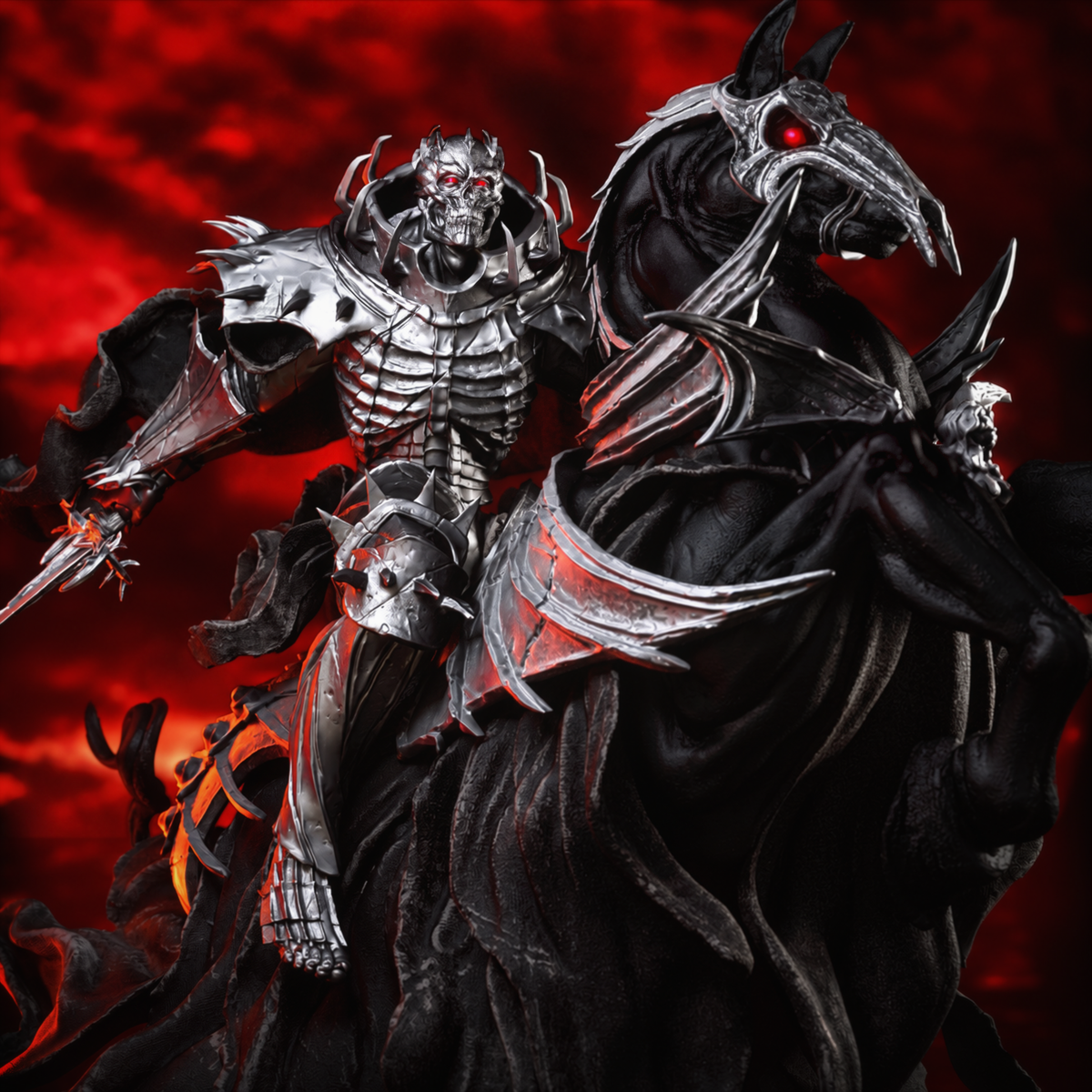 Skull Knight Collectible Resin Art (Design by CA3D)