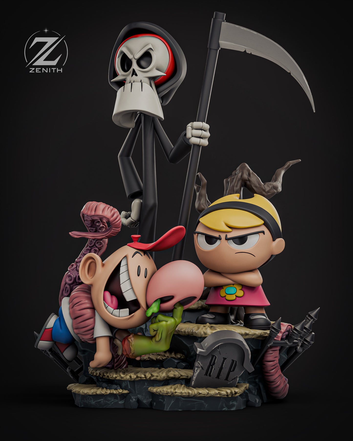 Billy and Mandy Resin Art (Design by Zenith)