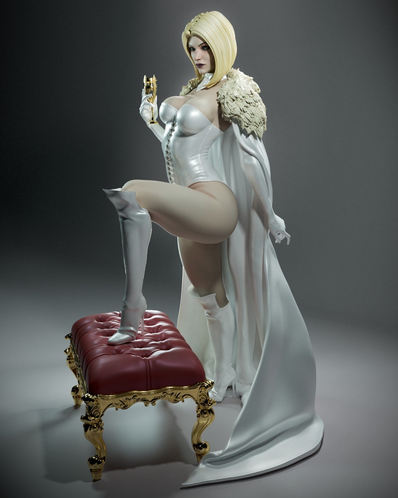 Emma Frost Collectible Resin Fan Art Pro Painted - MTO