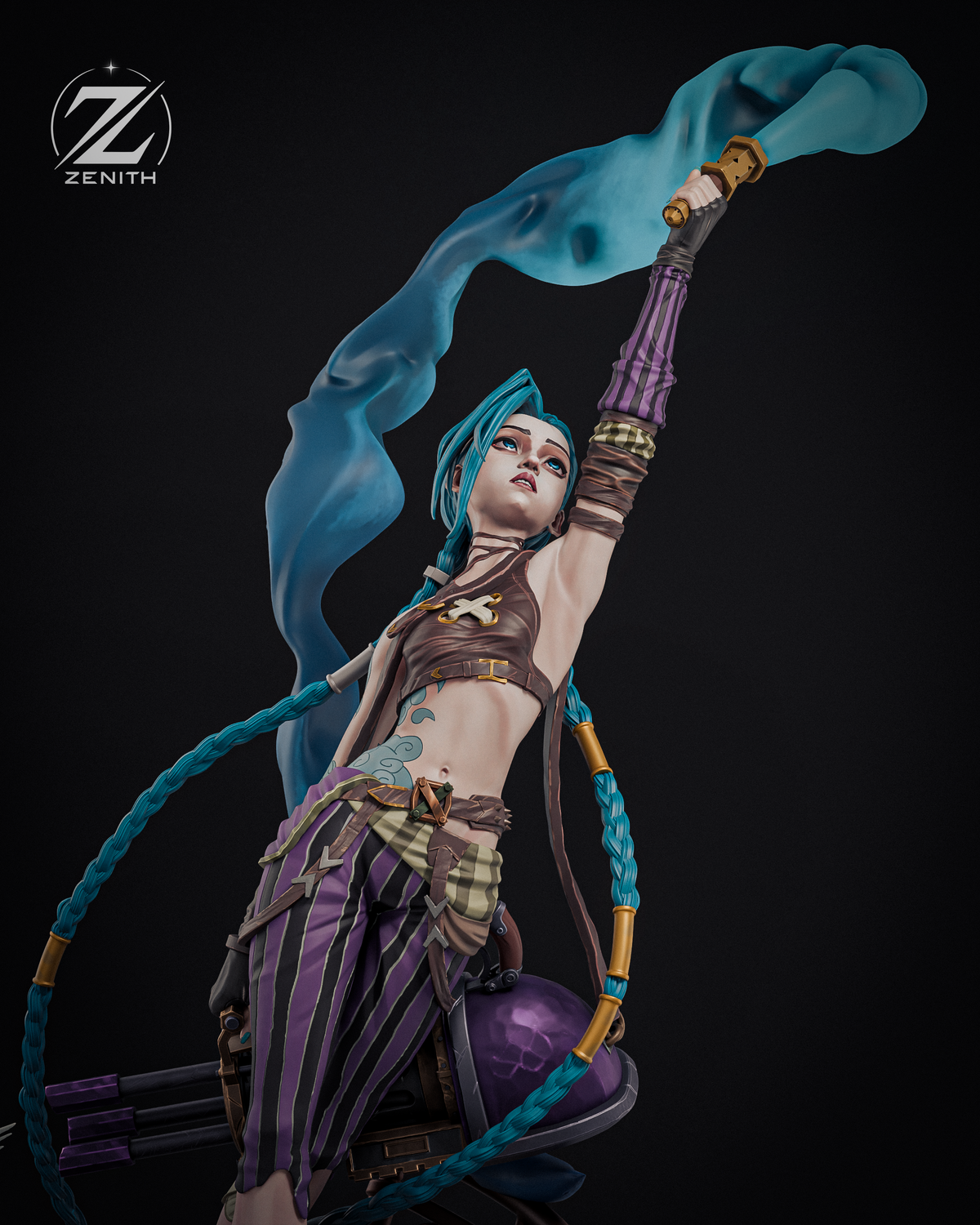 Jinx Arcane Resin Art (Design by Zenith)