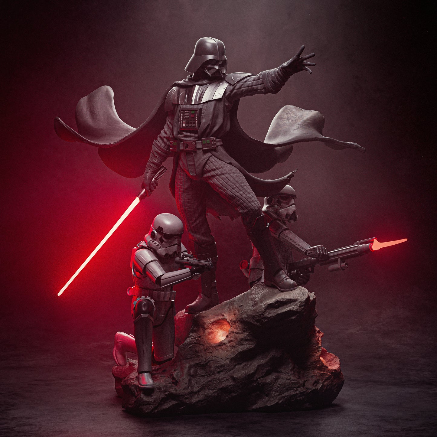 Darth Vader Diorama Resin Fan Art Pro Painted - MTO