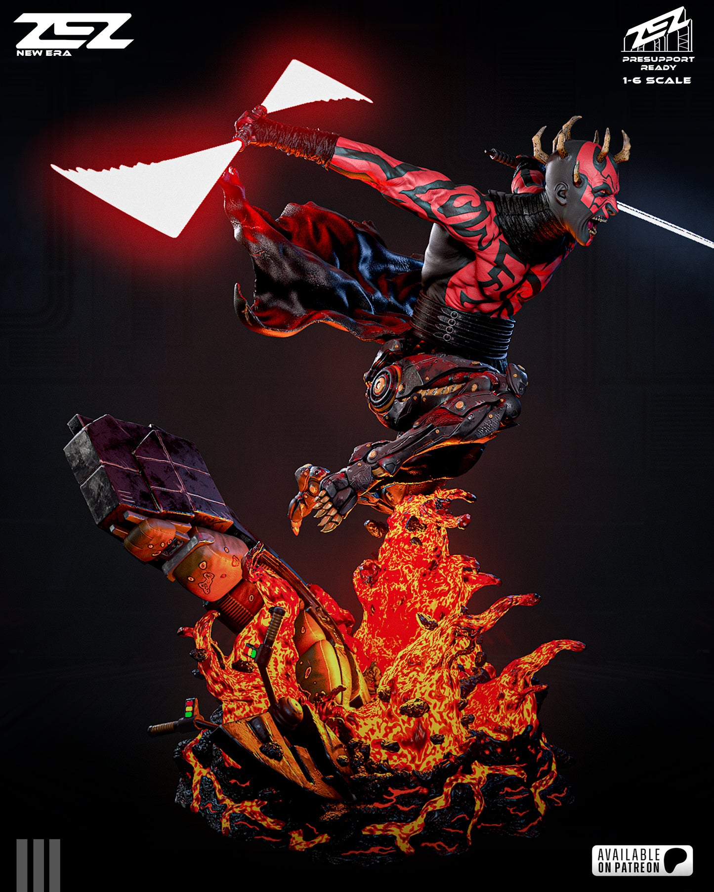 Darth Maul Resin Art (Design by ZEZ Studios)