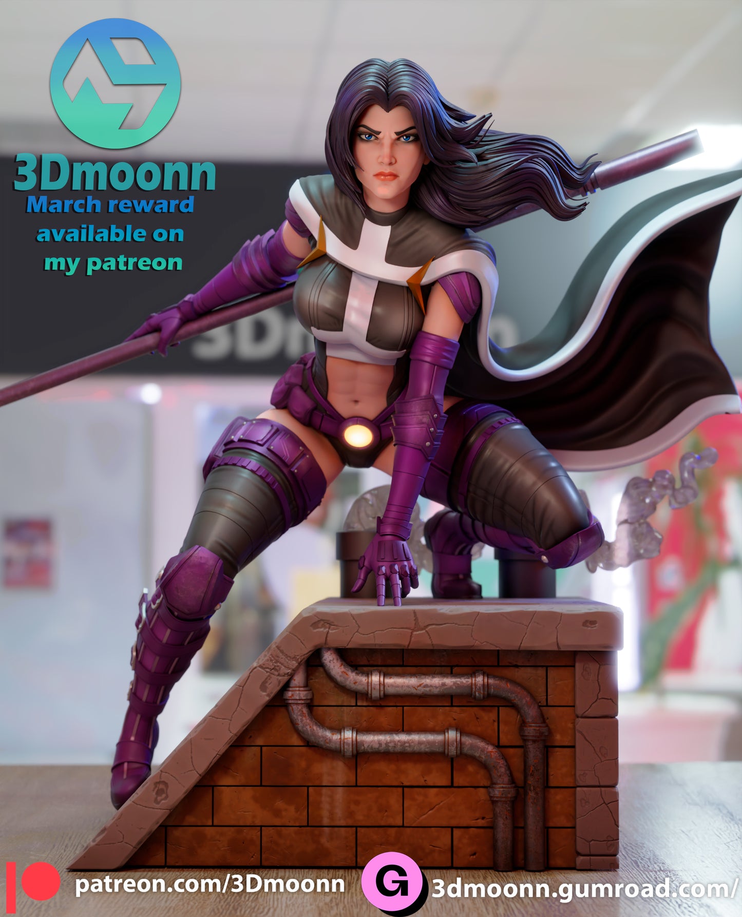 Huntress Resin Fan Art Sculpture 3DMoonn