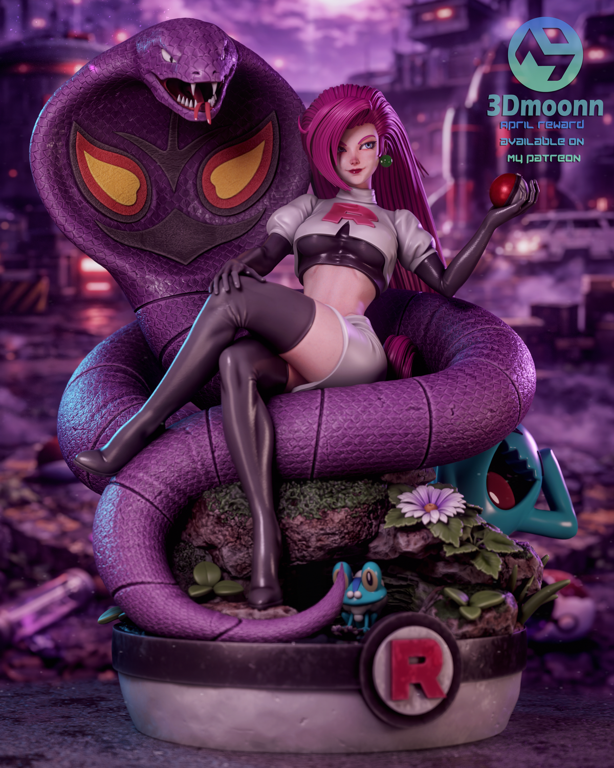 Pokemon Jessie Team Rocket Resin Sculpture Fan Art - MTO (3DMoonn)