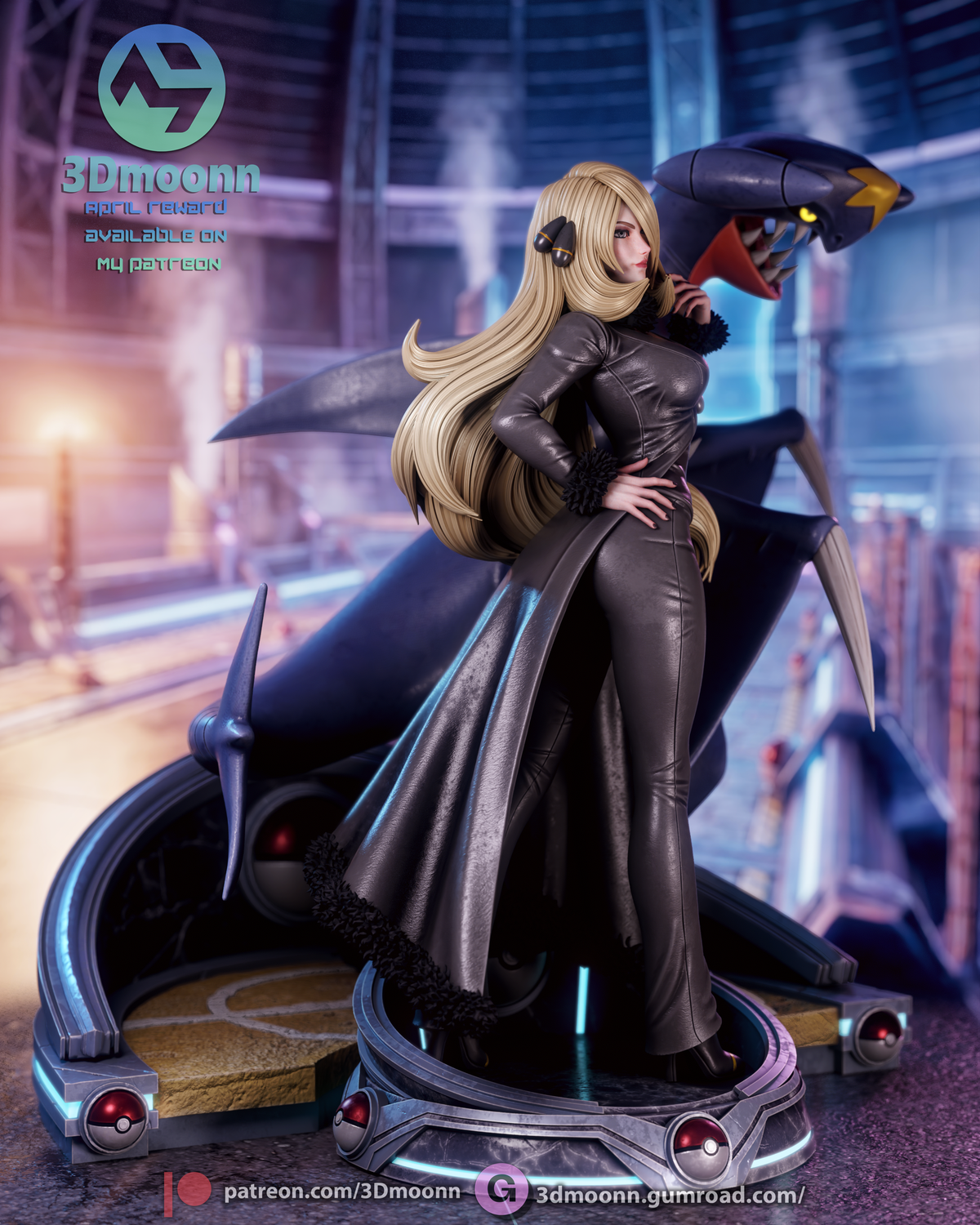 Pokemon Cynthia Resin Sculpture Fan Art - MTO (3DMoonn)