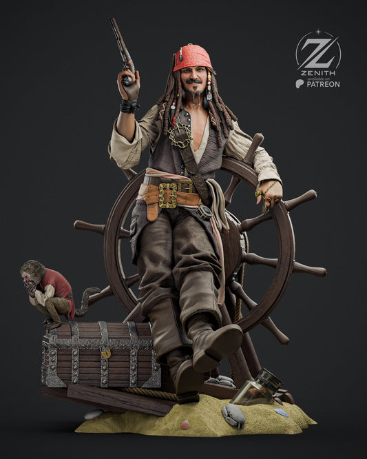 Jack Sparrow Resin Fan Art MTO (Design by Zenith)