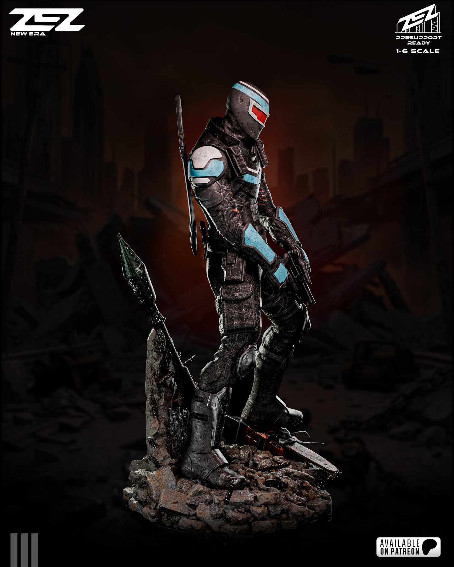 Vigilante Resin Art (Design by ZEZ Studios)