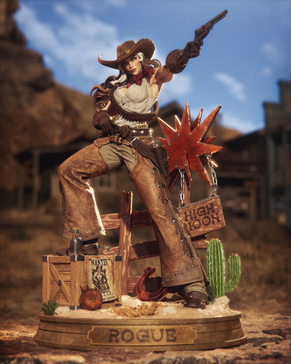 Cowgirl Rogue Resin Art (Design by CA3D)