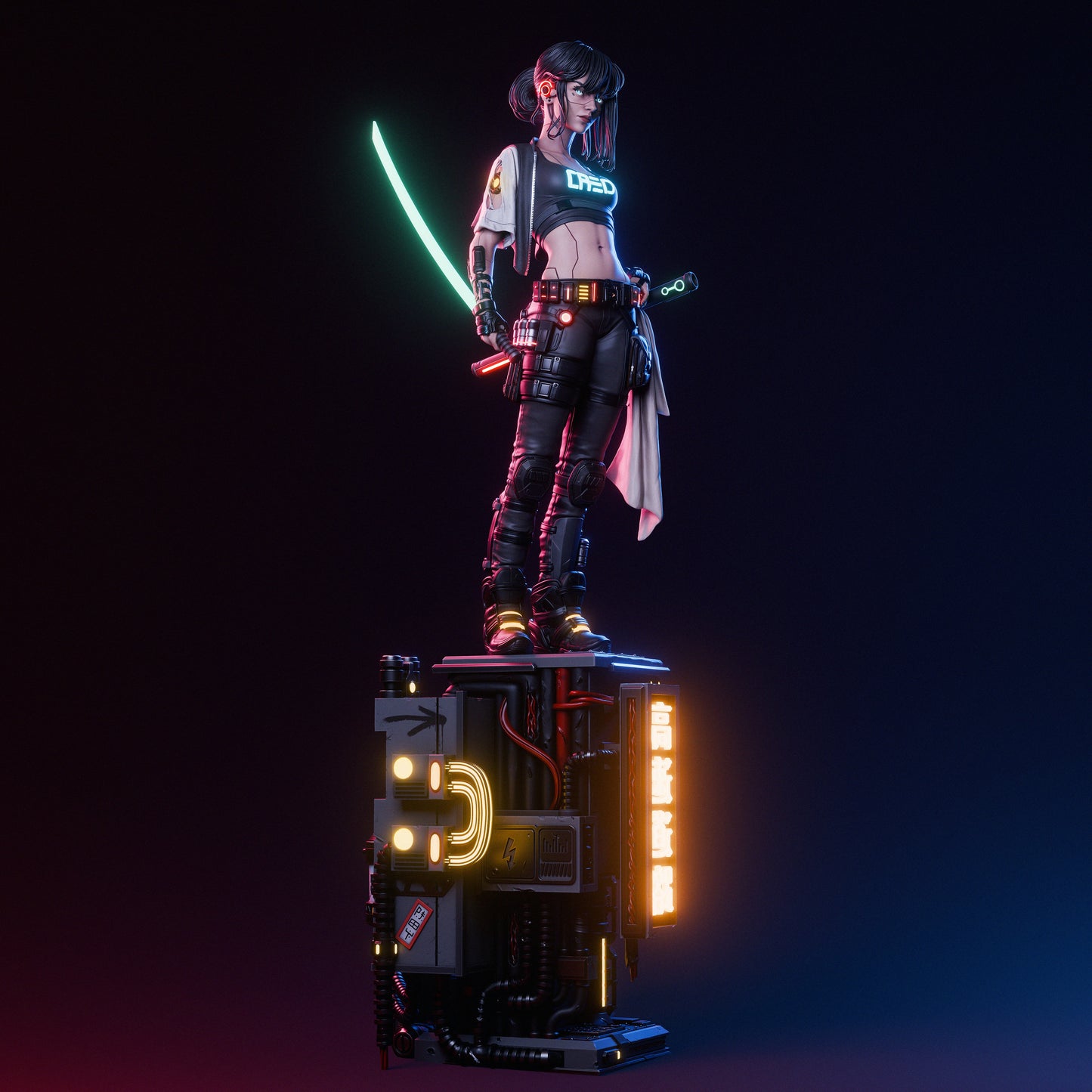 Cyber Samurai Resin Art - MTO (Design by CA3D)