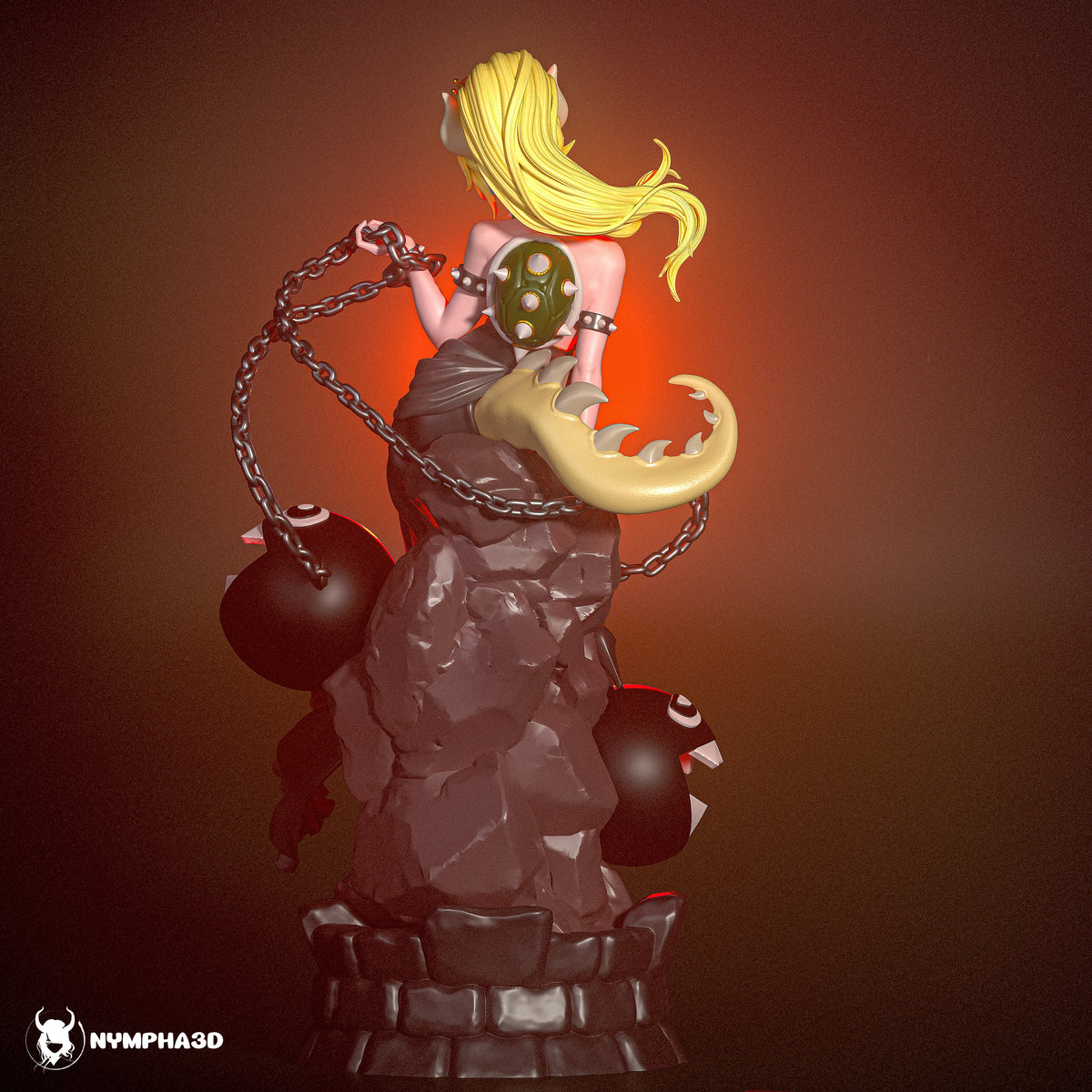 Bowsette Resin Art (Nympha3D)