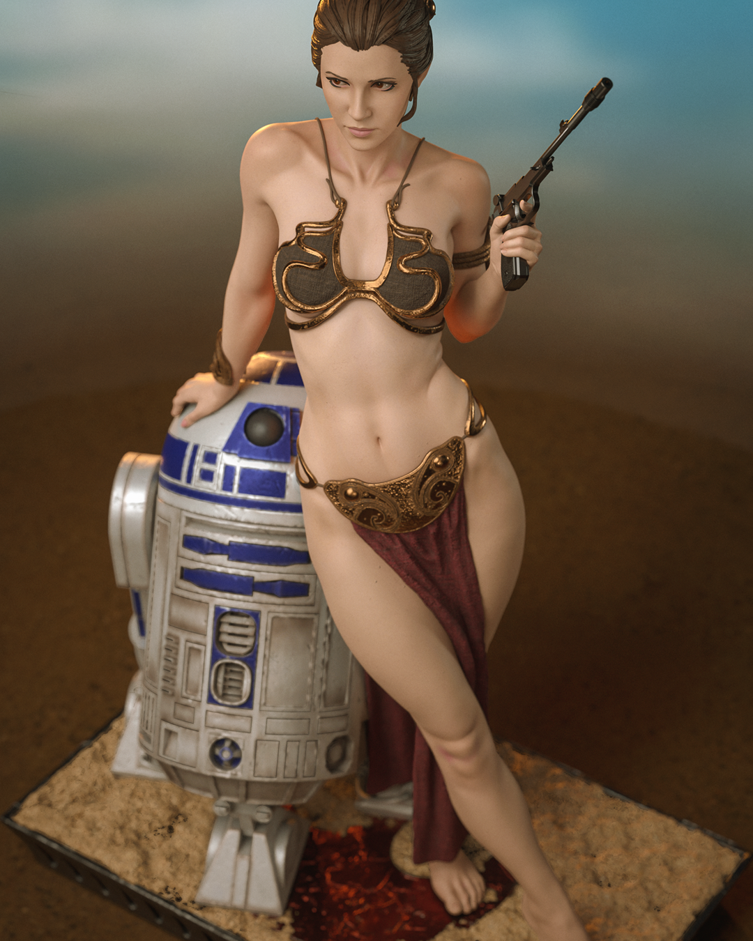 Princess Leia Star Wars Resin Art - MTO (Design by CA3D)