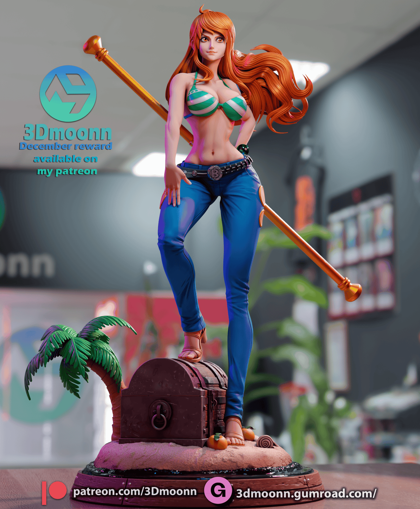 Nami Resin Fan Art Sculpture (3DM)