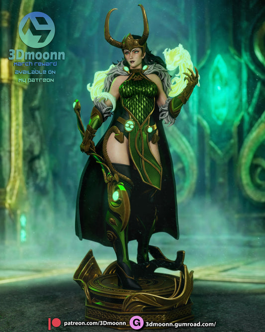 Lady Loki Resin Sculpture Fan Art - MTO (3DMoonn)