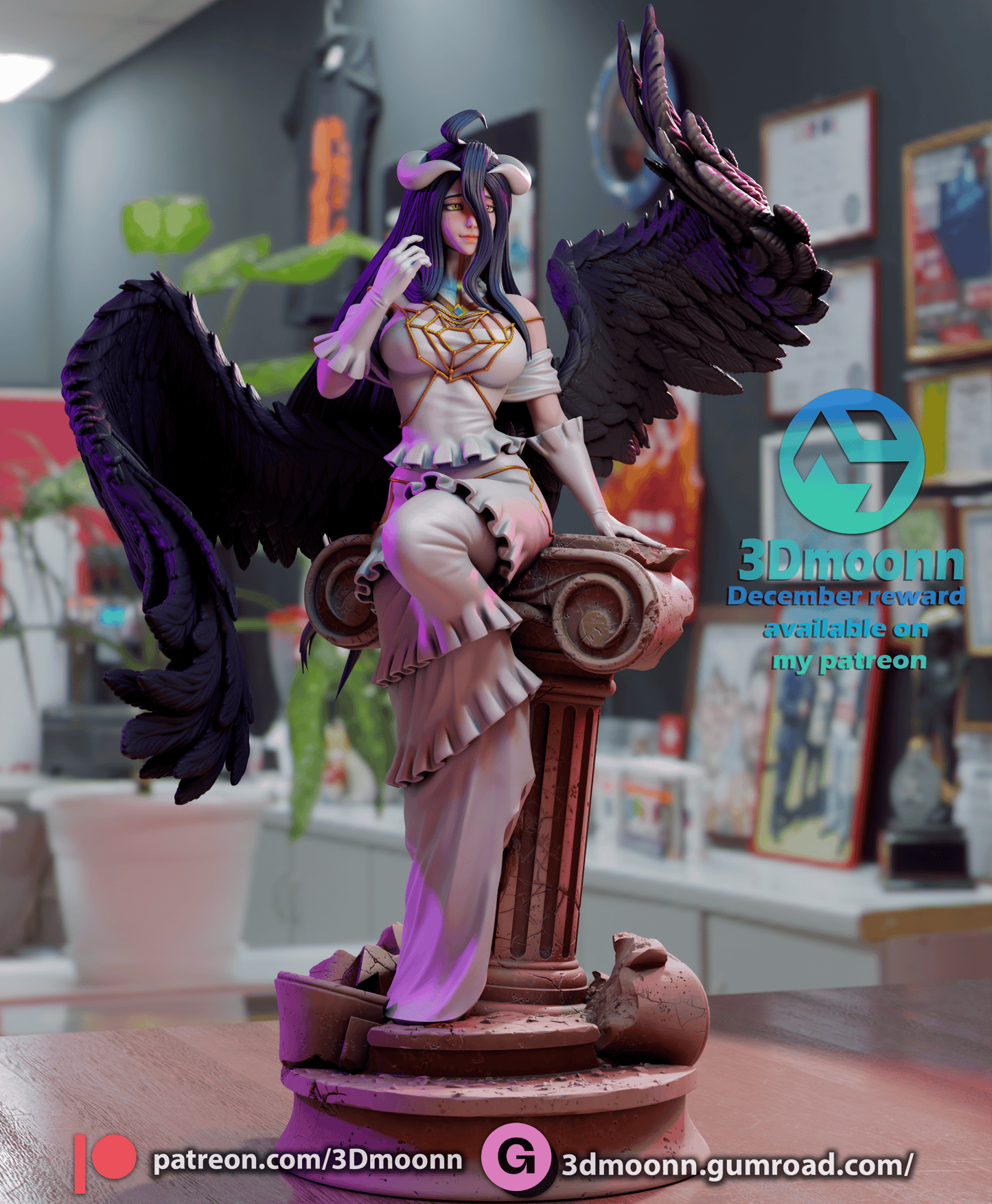 Albedo Resin Fan Art Sculpture (3DM)