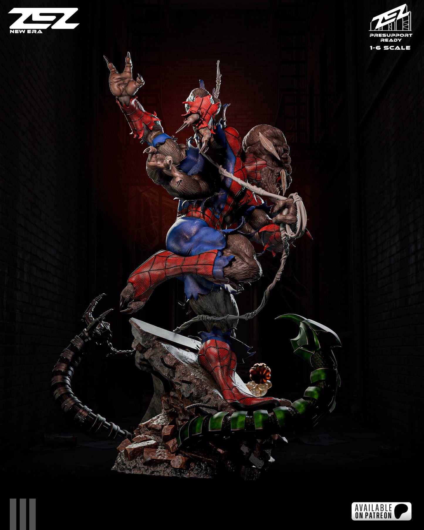 Man Spider Resin Art (Design by ZEZ Studios)