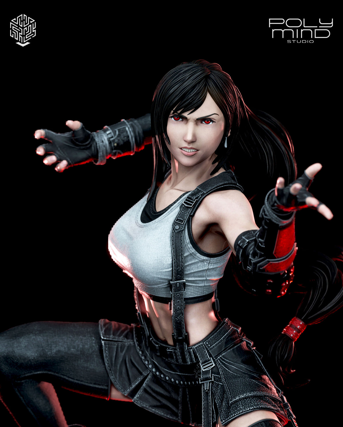 Tifa Lockhart Final Fantasy Resin Art (PolyMind Version)