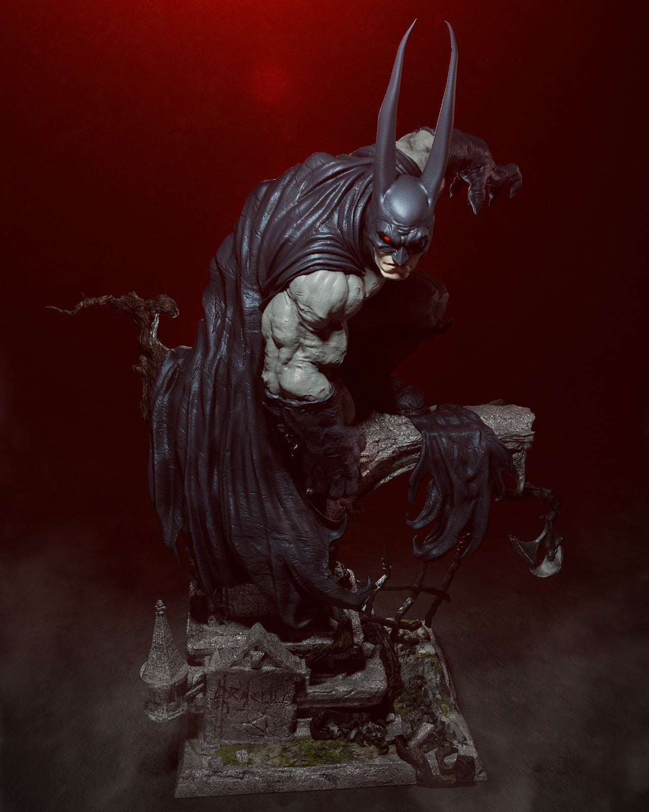 Vampire Batman Resin Fan Art Pro Painted - MTO (CA3D)