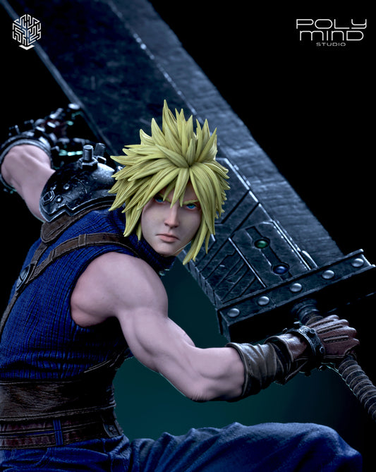 Cloud Final Fantasy Resin Art (PolyMind Version)