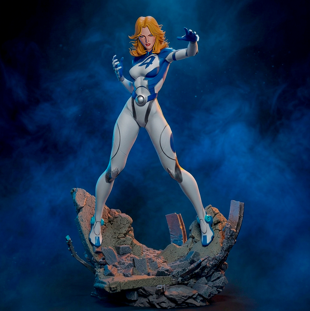 Invisible Woman Marvel Rivals Resin Art (Design by CA3D)